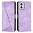 Leather Case Stands Flip Cover Holder Y07X for Motorola Moto G53 5G Purple