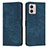 Leather Case Stands Flip Cover Holder Y07X for Motorola Moto G53j 5G Blue