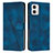 Leather Case Stands Flip Cover Holder Y07X for Motorola Moto G53j 5G Blue