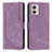 Leather Case Stands Flip Cover Holder Y07X for Motorola Moto G53j 5G Purple