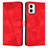 Leather Case Stands Flip Cover Holder Y07X for Motorola Moto G53j 5G Red