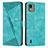 Leather Case Stands Flip Cover Holder Y07X for Nokia C110 Green