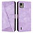 Leather Case Stands Flip Cover Holder Y07X for Nokia C110 Purple