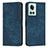 Leather Case Stands Flip Cover Holder Y07X for OnePlus 10R 5G Blue