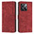 Leather Case Stands Flip Cover Holder Y07X for OnePlus 10T 5G Red