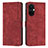 Leather Case Stands Flip Cover Holder Y07X for OnePlus Nord CE 3 5G Red