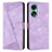 Leather Case Stands Flip Cover Holder Y07X for Oppo A38 Purple