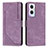 Leather Case Stands Flip Cover Holder Y07X for Oppo A96 5G Purple