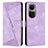 Leather Case Stands Flip Cover Holder Y07X for Oppo Reno10 Pro 5G Purple