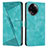 Leather Case Stands Flip Cover Holder Y07X for Realme 11 5G Green