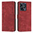 Leather Case Stands Flip Cover Holder Y07X for Realme C51 Red