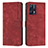 Leather Case Stands Flip Cover Holder Y07X for Realme Narzo 50 Pro 5G Red