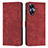 Leather Case Stands Flip Cover Holder Y07X for Realme Narzo N55 Red