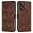 Leather Case Stands Flip Cover Holder Y07X for Xiaomi Poco F5 5G Brown