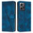 Leather Case Stands Flip Cover Holder Y07X for Xiaomi Redmi Note 12 4G Blue