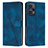 Leather Case Stands Flip Cover Holder Y07X for Xiaomi Redmi Note 12 Turbo 5G Blue