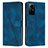 Leather Case Stands Flip Cover Holder Y07X for Xiaomi Redmi Note 12S Blue