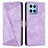 Leather Case Stands Flip Cover Holder Y08X for Huawei Honor 70 Lite 5G Purple