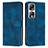 Leather Case Stands Flip Cover Holder Y08X for Huawei Honor 90 Pro 5G Blue