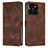 Leather Case Stands Flip Cover Holder Y08X for Huawei Honor X6a