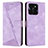 Leather Case Stands Flip Cover Holder Y08X for Huawei Honor X6a Purple