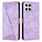 Leather Case Stands Flip Cover Holder Y08X for Huawei Honor X8 4G Purple