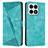 Leather Case Stands Flip Cover Holder Y08X for Huawei Honor X8a 4G Green