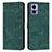 Leather Case Stands Flip Cover Holder Y08X for Motorola Moto Edge 30 Lite 5G Green