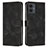 Leather Case Stands Flip Cover Holder Y08X for Motorola Moto G14 Black