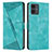 Leather Case Stands Flip Cover Holder Y08X for Motorola Moto G14 Green