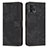 Leather Case Stands Flip Cover Holder Y08X for Motorola Moto G72 Black