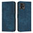 Leather Case Stands Flip Cover Holder Y08X for Motorola Moto G72 Blue