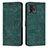 Leather Case Stands Flip Cover Holder Y08X for Motorola Moto G72 Green