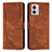 Leather Case Stands Flip Cover Holder Y08X for Motorola Moto G73 5G