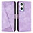 Leather Case Stands Flip Cover Holder Y08X for Oppo A96 5G Purple