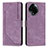 Leather Case Stands Flip Cover Holder Y08X for Realme 11 5G Purple