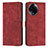 Leather Case Stands Flip Cover Holder Y08X for Realme V50 5G Red