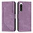 Leather Case Stands Flip Cover Holder Y08X for Sony Xperia 5 IV Purple