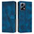 Leather Case Stands Flip Cover Holder Y08X for Xiaomi Redmi Note 12 Explorer Blue