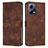 Leather Case Stands Flip Cover Holder Y08X for Xiaomi Redmi Note 12 Explorer Brown