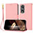 Leather Case Stands Flip Cover Holder Y09X for Huawei Honor 80 Pro 5G Rose Gold