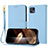 Leather Case Stands Flip Cover Holder Y09X for Motorola Moto G50 5G Blue