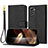 Leather Case Stands Flip Cover Holder Y09X for Nokia G60 5G Black