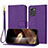 Leather Case Stands Flip Cover Holder Y09X for Nokia G60 5G Purple