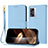 Leather Case Stands Flip Cover Holder Y09X for Realme Narzo 50 5G Blue