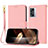 Leather Case Stands Flip Cover Holder Y09X for Realme Narzo 50 5G Rose Gold