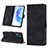 Leather Case Stands Flip Cover Holder YB1 for Huawei Honor 90 Lite 5G