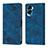 Leather Case Stands Flip Cover Holder YB1 for Huawei Honor 90 Lite 5G Blue