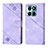 Leather Case Stands Flip Cover Holder YB1 for Huawei Honor X8b Purple