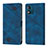 Leather Case Stands Flip Cover Holder YB1 for Motorola Moto E13 Blue